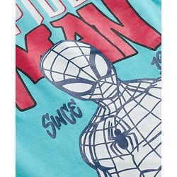 Babyhug Marvel Single Jersey Knit Full Sleeves Night Suit With Spider Man Graphics - Blue