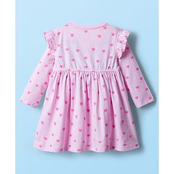 Babyhug Disney Single Jersey Knit Full Sleeves Dresses With Minnie Mouse Graphics Pack of 2 - Pink & White