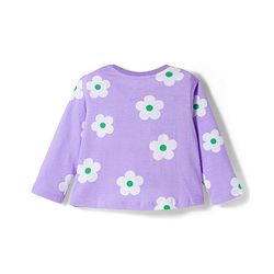 Babyhug Disney Full Sleeves Night Suit With Minnie Mouse Print - Lavender