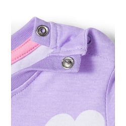 Babyhug Disney Full Sleeves Night Suit With Minnie Mouse Print - Lavender