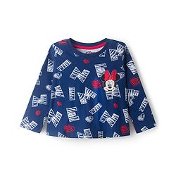 Babyhug Disney Single Jersey Knit Full Sleeves Night Suit With Minnie Mouse Graphics Pack Of 2 - Red & Navy Blue