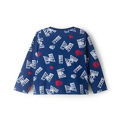 Babyhug Disney Single Jersey Knit Full Sleeves Night Suit With Minnie Mouse Graphics Pack Of 2 - Red & Navy Blue