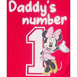 Babyhug Disney Single Jersey Knit Full Sleeves Night Suit With Minnie Mouse Graphics Pack Of 2 - Red & Navy Blue