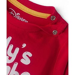 Babyhug Disney Single Jersey Knit Full Sleeves Night Suit With Minnie Mouse Graphics Pack Of 2 - Red & Navy Blue