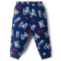 Babyhug Disney Single Jersey Knit Full Sleeves Night Suit With Minnie Mouse Graphics Pack Of 2 - Red & Navy Blue