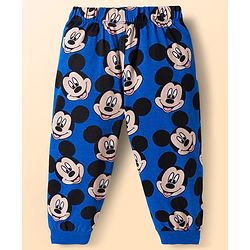 Babyhug Disney Single Jersey Knit Full Sleeves Night Suit With Mickey Mouse Graphics - White