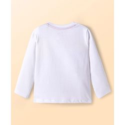 Babyhug Disney Single Jersey Knit Full Sleeves Night Suit With Mickey Mouse Graphics - White