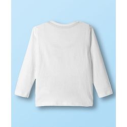 Babyhug Disney Single Jersey Knit Full Sleeves Night Suit With Mickey Mouse Print - White & Red