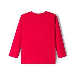 Babyhug Disney Single Jersey Knit Full Sleeves Night Suit With Mickey Mouse Graphics - Red & Navy Blue