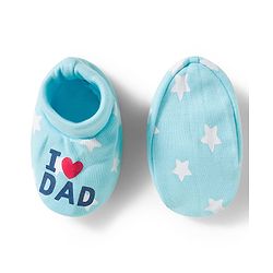 Babyhug 100% Cotton Interlock Knit Mittens & Booties Set With Text Print - Light Blue
