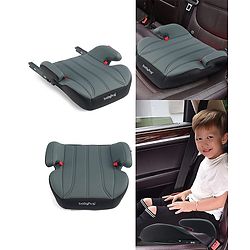 Babyhug ISOFIX Booster Seat | Forward Facing (2236kg) | Age group 3 (6 - 12 year Old) ECE R44/04 |Black & Grey