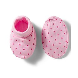 Babyhug 100% Cotton Knit  Mittens & Booties Set with Polka Dot Print - Pink