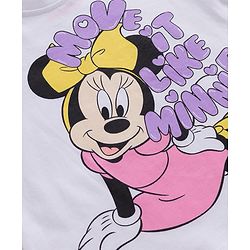 Babyhug Disney Single Jersey Knit Full Sleeves Night Suit with Minnie Mouse Graphic - Purple