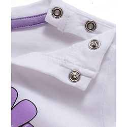 Babyhug Disney Single Jersey Knit Full Sleeves Night Suit with Minnie Mouse Graphic - Purple