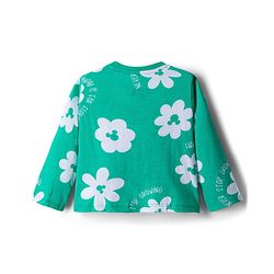 Babyhug Disney Single Jersey Knit Full Sleeves Night Suit With Minnie Mouse Print - Green