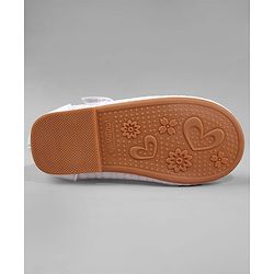 Cute Walk by Babyhug Ballerina with Bow Applique and Velcro Closure - Beige