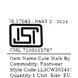 Cute Walk by Babyhug Velcro Closure Printed Ballerina With Bow Applique - Purple