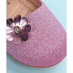 Cute Walk by Babyhug Ballerina with Floral Applique - Silver