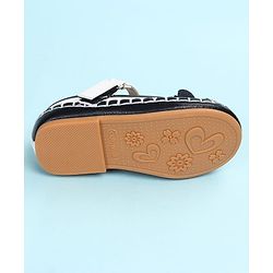 Cute Walk by Babyhug Velcro Closure Ballerina with Bow Applique - Black