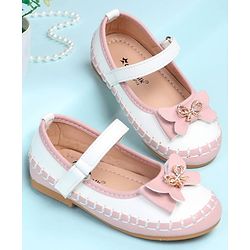 Cute Walk by Babyhug Velcro Closure Ballerina with Bow Applique - Black
