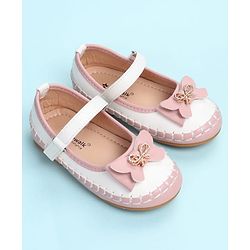 Cute Walk by Babyhug Velcro Closure Ballerina with Bow Applique - Black