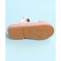 Cute Walk by Babyhug Velcro Closure Ballerina with Bow Applique - Black