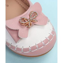 Cute Walk by Babyhug Velcro Closure Ballerina with Bow Applique - Black