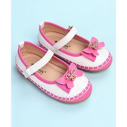 Cute Walk by Babyhug Velcro Closure Ballerina with Bow Applique - Black