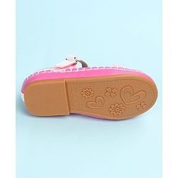 Cute Walk by Babyhug Velcro Closure Ballerina with Bow Applique - Black