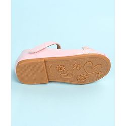 Cute Walk by Babyhug Velcro Closure Ballerina with Floral Applique - Pink