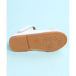 Cute Walk by Babyhug Velcro Closure Ballerina with Floral Applique - Pink