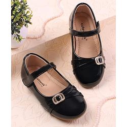 Cute Walk by Babyhug Velcro Closure Ballerina with Embellishment - Black