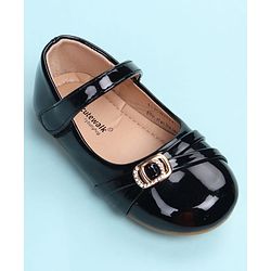 Cute Walk by Babyhug Velcro Closure Ballerina with Embellishment - Black