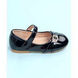 Cute Walk by Babyhug Velcro Closure Ballerina with Embellishment - Black