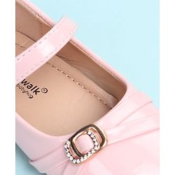 Cute Walk by Babyhug Velcro Closure Ballerina with Embellishment - Black