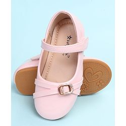 Cute Walk by Babyhug Velcro Closure Ballerina with Embellishment - Black