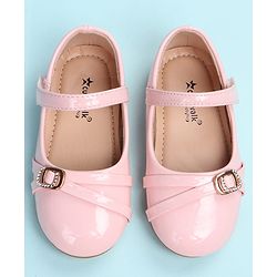 Cute Walk by Babyhug Velcro Closure Ballerina with Embellishment - Black