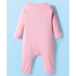 Babyhug 100% Cotton Interlock Knit Full Sleeves Rompers Pack Of 2 - Pink & White