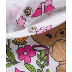 Babyhug 100% Cotton Interlock Knit Full Sleeves Rompers Pack Of 2 - Pink & White