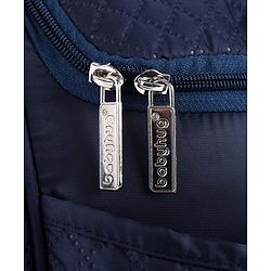 Babyhug 2-in-1 Quilted Sling cum Tote Diaper Bag for Travel - Spacious, Stylish, and Multifunctional| Adjustable Shoulder Strap| Insulated Bottle Pouches| Water Resistant| Carry Handle - Blue