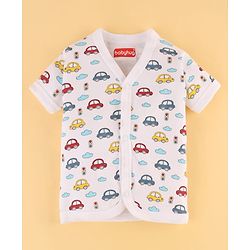 Babyhug Premium 100% Cotton Newborn Gift Set  11 Pcs Clothing Hamper Duck Print - Yellow| Jhabla, Bib, Wrapper, Mittens, Booties, 3 Wash cloths & 2 Nappies| Gift Set for New Born Boys & Girls