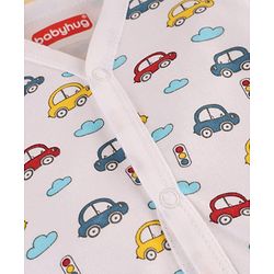 Babyhug Premium 100% Cotton Newborn Gift Set  11 Pcs Clothing Hamper Duck Print - Yellow| Jhabla, Bib, Wrapper, Mittens, Booties, 3 Wash cloths & 2 Nappies| Gift Set for New Born Boys & Girls