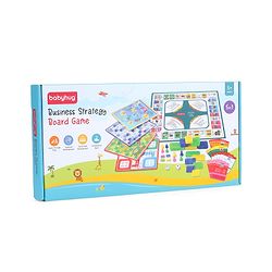 Babyhug Educational 5 In 1 Business Strategy Board Game for Kids|2-6 Players|Dice, Money&Cards Included|Portable&Lightweight|Group Activity for Brain Development|5+ Yrs|Ideal Gift|BIS Certified
