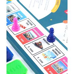Babyhug Educational 5 In 1 Business Strategy Board Game for Kids|2-6 Players|Dice, Money&Cards Included|Portable&Lightweight|Group Activity for Brain Development|5+ Yrs|Ideal Gift|BIS Certified