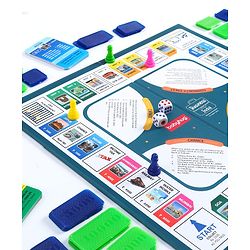 Babyhug Educational 5 In 1 Business Strategy Board Game for Kids|2-6 Players|Dice, Money&Cards Included|Portable&Lightweight|Group Activity for Brain Development|5+ Yrs|Ideal Gift|BIS Certified