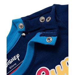 Babyhug Disney Single Jersey Knit Full Doctor Sleeves Oversized T-Shirt with 101 Dalmatians Front & Back Graphic - Navy Blue