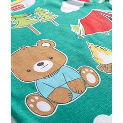 Babyhug 100% Cotton Knit Full Sleeves T-Shirts with Stripes & Animal Print Pack of 3 - Green & Yellow