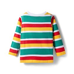 Babyhug 100% Cotton Knit Full Sleeves T-Shirts with Stripes & Animal Print Pack of 3 - Green & Yellow