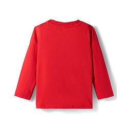 Babyhug 100% Cotton Knit Full Sleeves T-Shirts with Stripes & Animal Print Pack of 3 - Blue Red & Yellow
