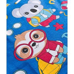 Babyhug 100% Cotton Knit Full Sleeves T-Shirts with Stripes & Animal Print Pack of 3 - Blue Red & Yellow